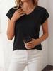European and American V-neck Women's Summer Slim Fit T-shirt