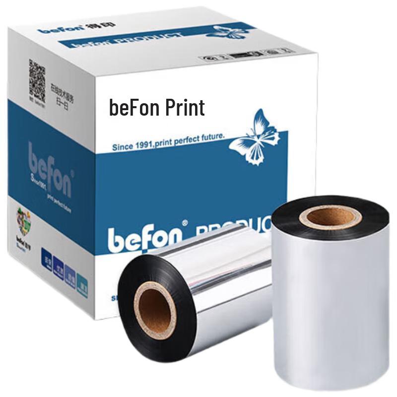 Befon 90mm*300m Single-Axis Wax-Based Thermal Transfer Ribbon Twin Pack