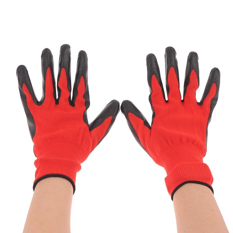 12 Pairs Advanced Work Gloves Durable Wrinkled Latex Coating For Construction Warehouse Handling Gardening