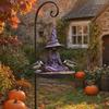 Meditating Witch Garden Bird Witch Wild Bird Feeder Purple Hat Seeds Tray