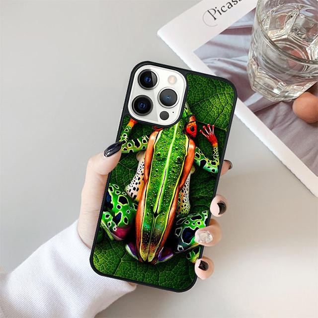 Blue Frog Tropical Rain Forest Phone Case Cover For iPhone 17 Air 15 16 Pro Max 14 13 12 11 Pro Max Plus Coque