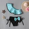 Girls' Two-Piece Off-Shoulder Ruffle Swimsuit