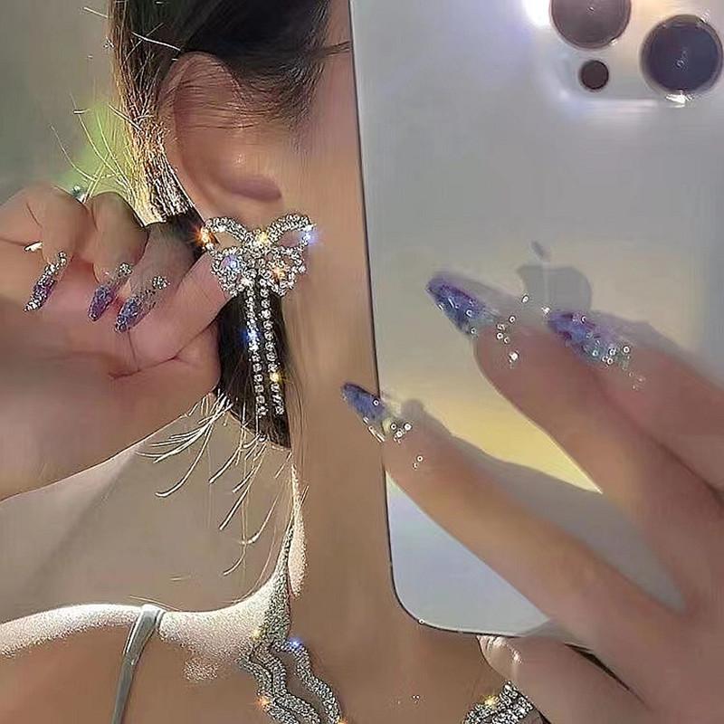 S925 Silver Butterfly Tassel Earrings for Women - Elegant and High-End Design