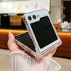 For Samsung Galaxy Z Flip6 Flip5 Flip4 Flip3 Shockproof Cartoon Panda Patterned 3PCS Foldable Hard Pc Clear Case Cover
