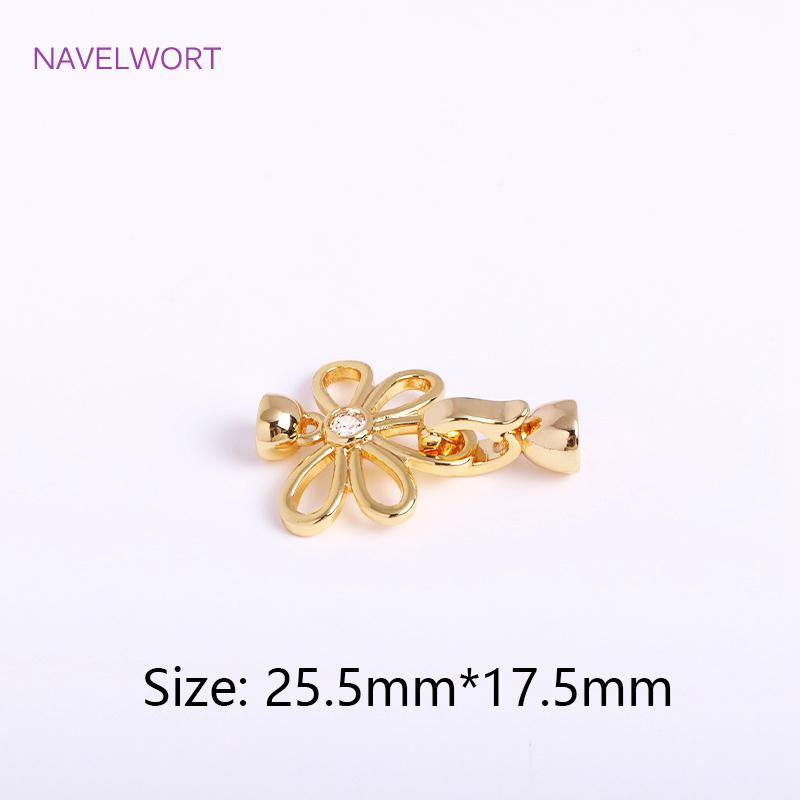 Trendy 18K Gold Plated Round Pearl Clasps Fastener For Bracelet Necklace Making Fittings,DIY Jewellery Making Supplies Wholesale