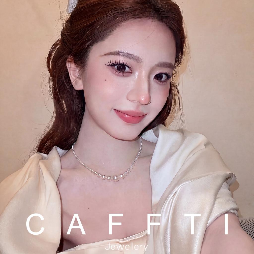 Gradient White Pearl Necklace Beaded Collarbone Chain for Women Luxury Fashion Jewelry
