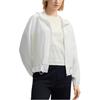 Fila Lifestyle Sun Protection Breathable Soft Casual Commuter Versatile Cardigan Sweater Women Outerwear Cloud-White F11W523701FWT