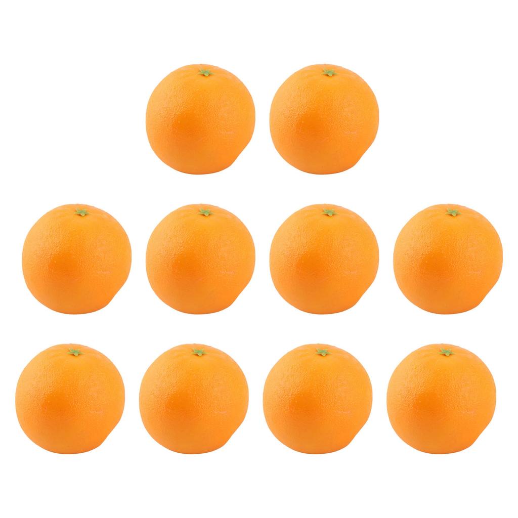 10Pcs Artificial Orange Foam Decorative Fake Oranges Simulated Fruit Model for Home Decor Photography Props