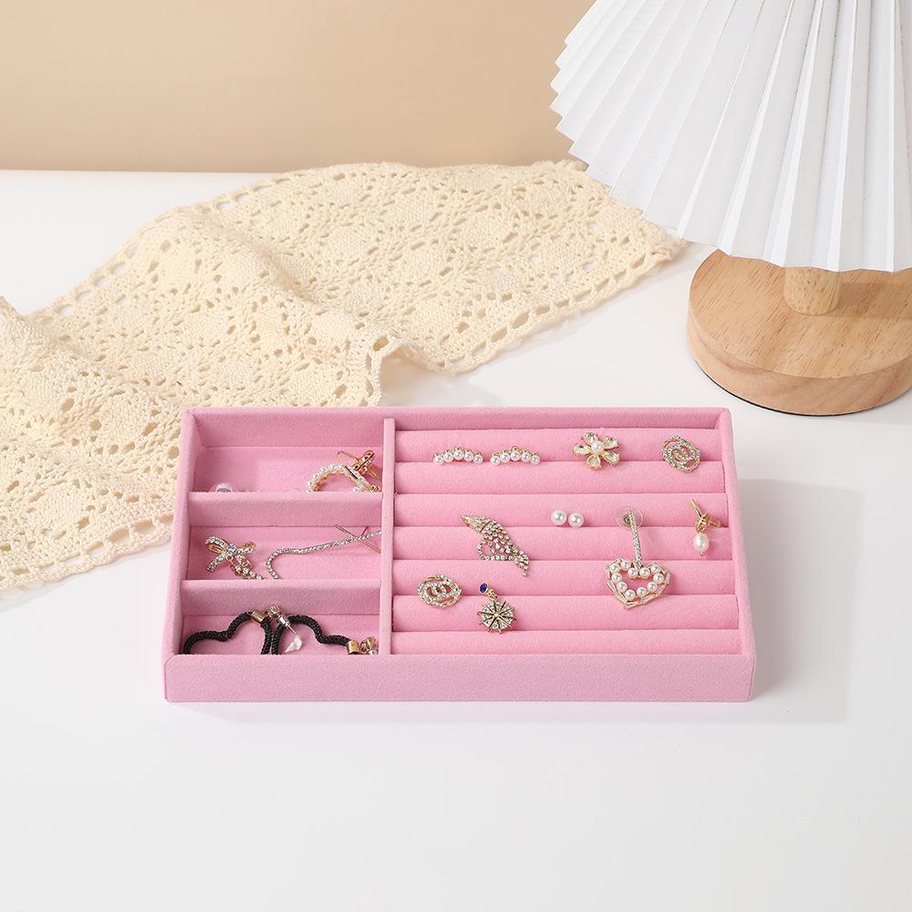 Multi-Style Plush Jewelry Storage Box with Drawers