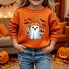 Kids Halloween Printed Long Sleeve Loose Fit Hoodie Pullover for Costume Party