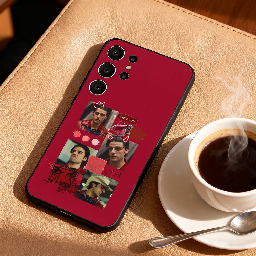 

Actor O-Oscar I-Isaac Phone Case For Samsung S26,S25,24,23,22,30,21,10,9,Ultra,Plus,Lite,Black Soft Case Samsung S30plus5G