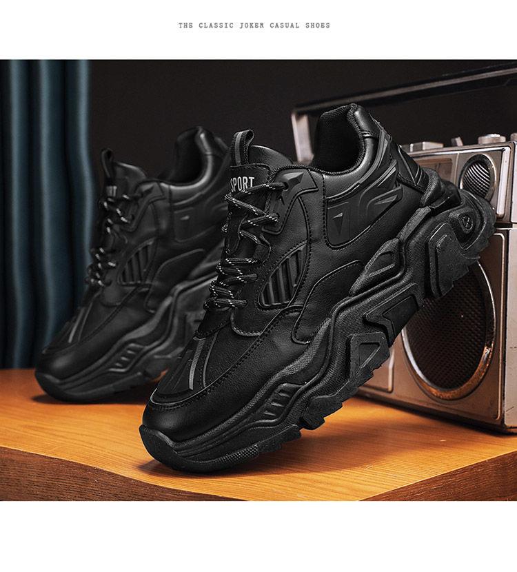 Pantofi de primăvară și toamnă pentru bărbați 2024 Noi sport versatil casual alergare cu talpă groasă pantofi albi