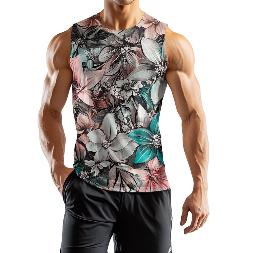 Men's Athleisure Independence Day Printed Sleeveless Vest