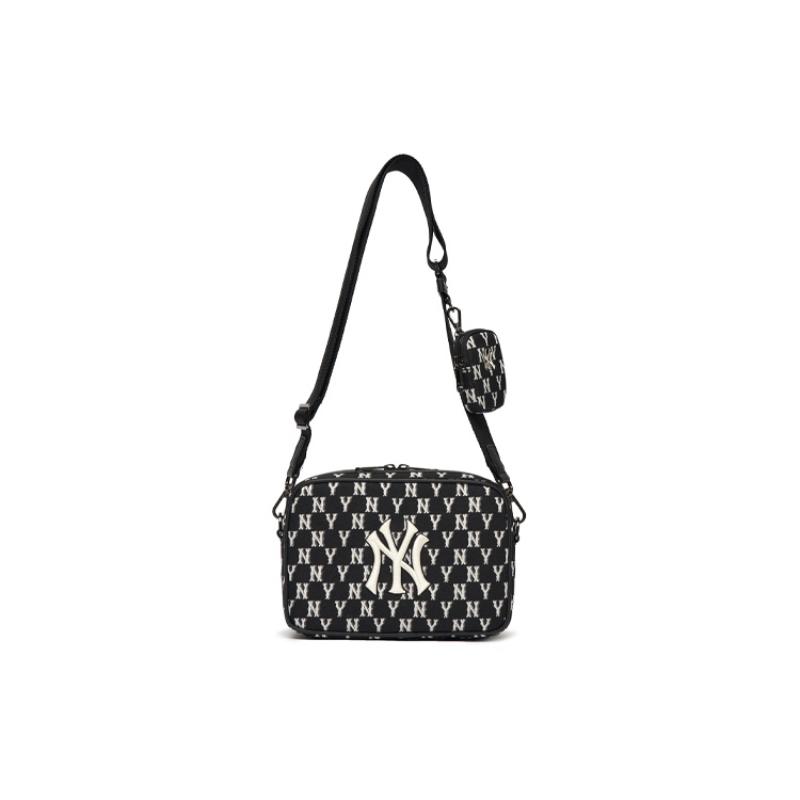 MLB Monogram Collection Polyester Combo Bag, Camera Bag, Crossbody Bag, Shoulder Bag Unisex Black Casual 3ACRM012N-50BKS