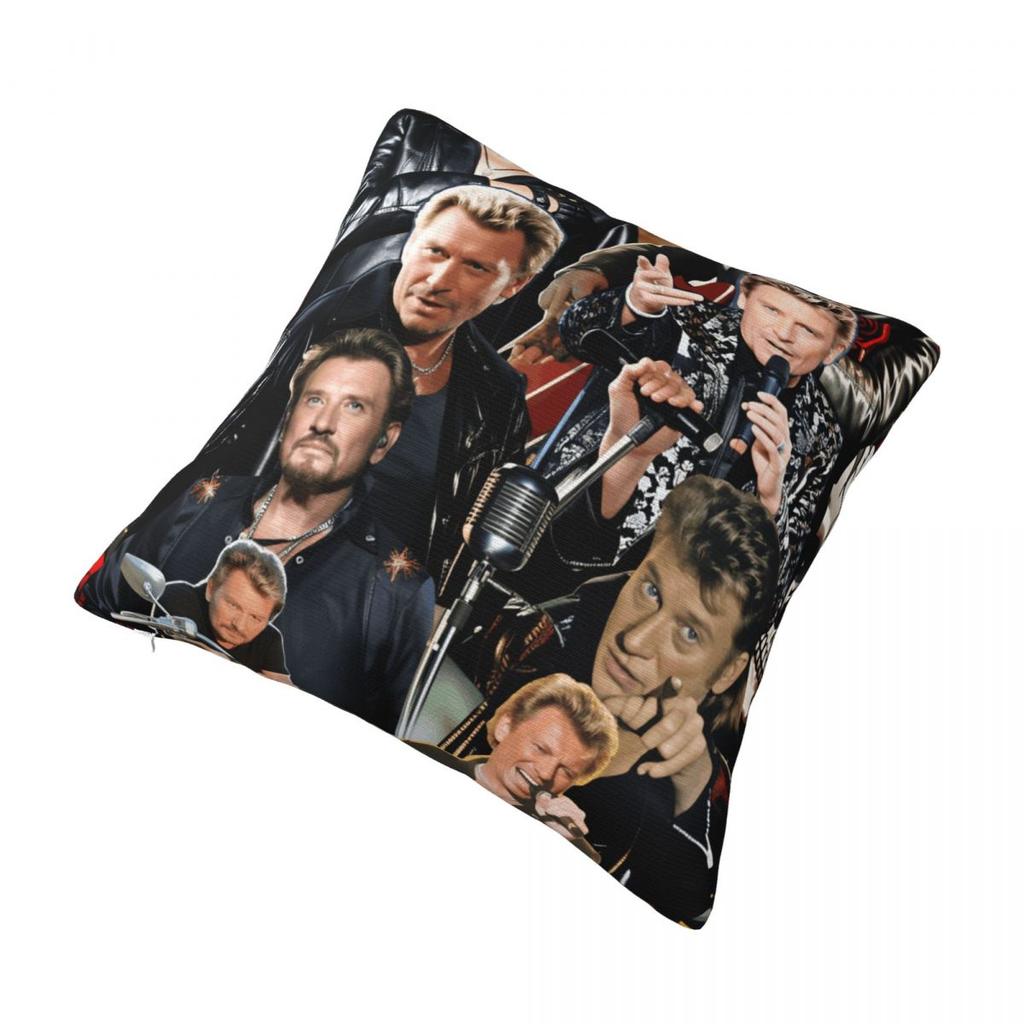 3D Printing Johnny Hallyday Rock Star Pillow Cover Morden Pillow Case For Sofa Bedroom Home Decor Cushion Cover Soft Pillowcases