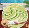Serviette de Plage Ronde Mandala Marin Monde Sous-Marin Épaisses Serviettes de Douche Bain Microfibre Été Bouée de Natation Tapis de Yoga 3D Avec Pompons