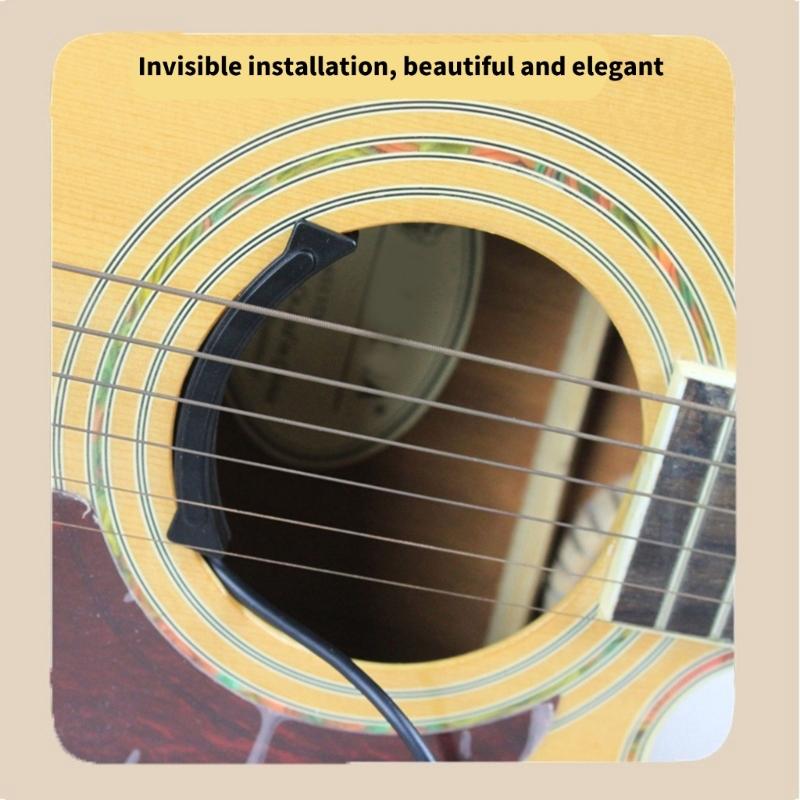 Classical Acoustic Guitar Pickup Replacement 39-41inch Folk Guitar Soundhole Pickups Low Noise Sound Hole Pickup