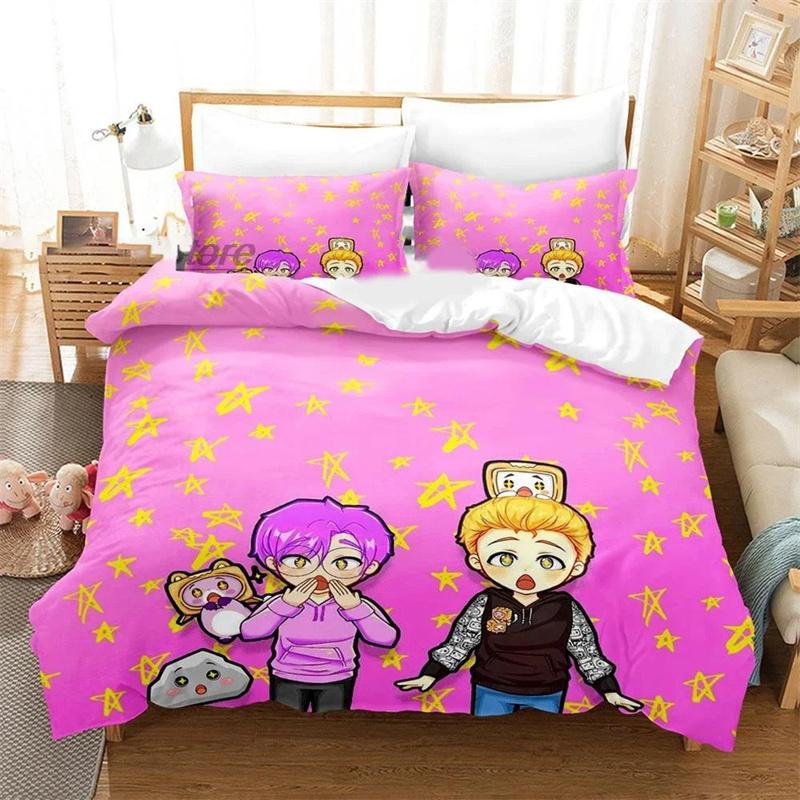 3D Cartoon Foxy Boxy Lanky-box Bettwäsche-Set Bettbezug Schlafzimmer Deckenbezüge Einzelbett Twin King-Size Steppdeckenbezug Zuhause 2/3-teiliges Werkzeug
