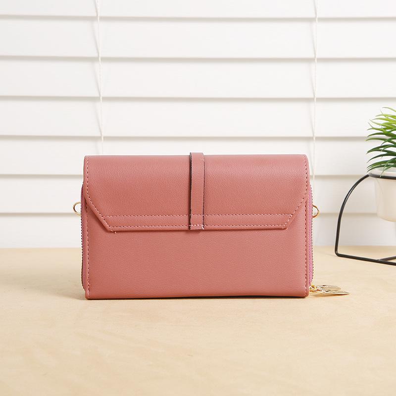 Urban Minimalist Women's Crossbody Wallet Bag with Card Slots & Phone Compartment