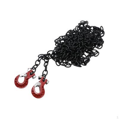 CNC Metal Tow Hook Chain with Trailer Feature for RC Crawler Vehicles In Various Scales