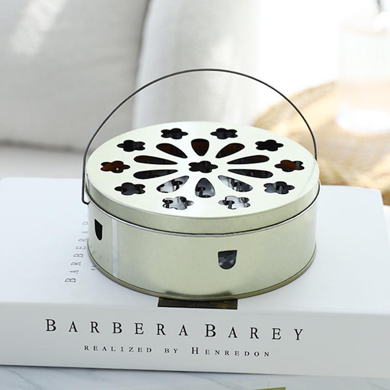 Enhanced Portable Mosquito Coil Box with Lid and Ash Tray - Fireproof Aromatherapy Furnace and Bracket
