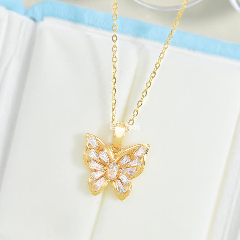 

Ожерелье-бабочка Женское легкое роскошное универсальное премиальное темпераментное циркониевое кулонное украшение