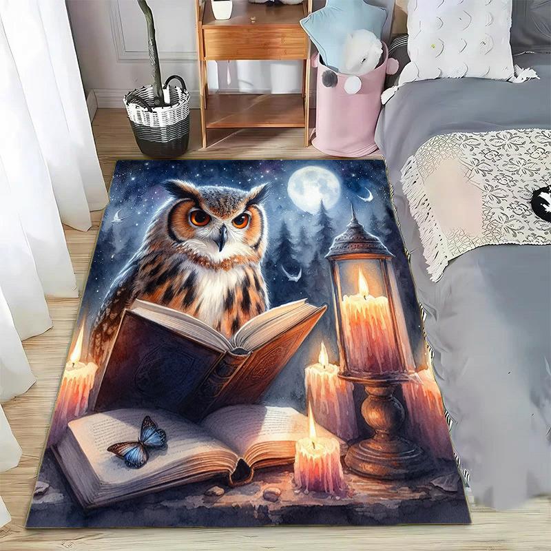 

15 Size Magic Academy Owl Printed Carpet Rugs Living Room Bedroom Bedside Bathroom Home Decor Floor Mat Kids Room Non-slip Mat 40x60cm
