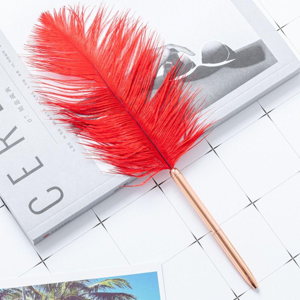 Quick-Drying Signature Pen Writing Smoothly Feather Ballpoint Pen Neutral Gel Pens  Stationery