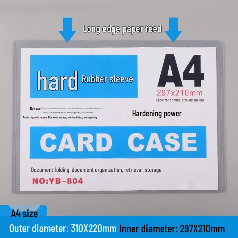 Befute Transparent Hard A4 Document & Certificate Holder