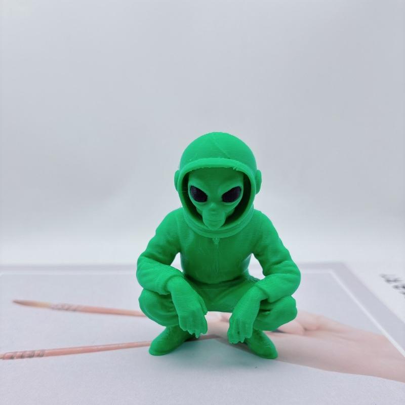 3D Printed Alien Statue Ornaments, Modern Alien Plastic Decorations, Sci-fi Room Space Fun Decorations, Unique Creative Gifts