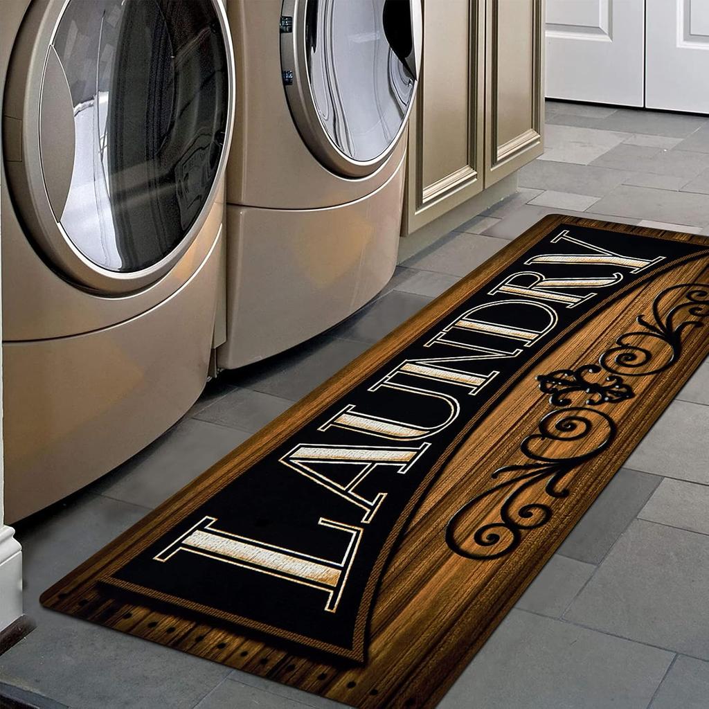 VIKAMA American-Style Kitchen Carpet Laundry Room Non-Slip Floor Mat Hallway Bedroom Long Strip Carpet Home Decoration