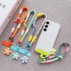Y2k Korea Ctue Flower Candy Color Phone Lanyard Simplicity Short Phone Strap Pearl Style Phone Chain Bracelet Phone Accessories