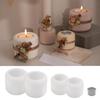 Silikon-Teelichthalter-Formen Zylinder Silikon-Kerzenständer-Form für Kerzentasse Teelichthalter Kerzenständer Dekoration