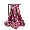 New retro rose printing 91 imitation silk square scarf female foreign high-end temperament silk scarf