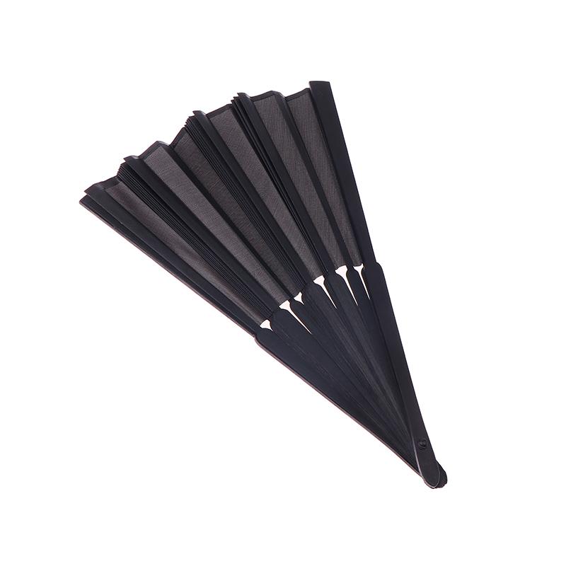 Black Hand Fan Vintage Folding Fans Wedding Party Favor Supplies Chinese Hand Fan Classical Dance Fan Craft Fan Lightweight