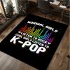 1Pc K Pop Print Rug - Home Decoration Carpet For Living Room Bedroom Flooring Computer Chair Area Rug