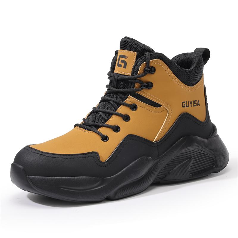 

Fashion Waterproof Men Labor Protection Boots Shock Absorption Anti Smashing Work Safety Shoes Sneakers Male Footwear 39