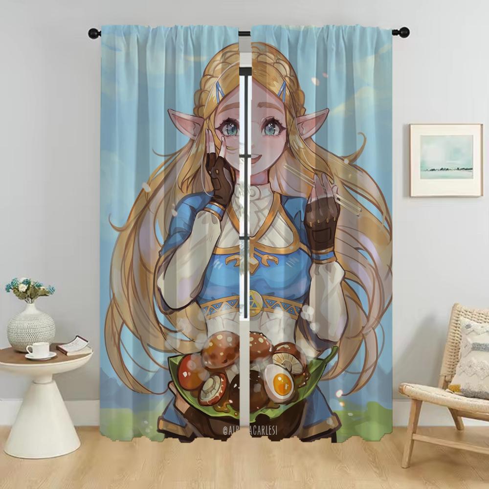 Set Of 2 Modern Zaldaes Partition Home Interior Curtains Camera Living Room Tulle Bedroom Shades Curtain Child Polyester Perfect For Sitting