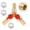 Efficient Brass 3 Way Hose Connector Y Splitter for Various Applications