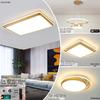 Gold Rectangular Ceiling Lamp Set for Living and Bedrooms