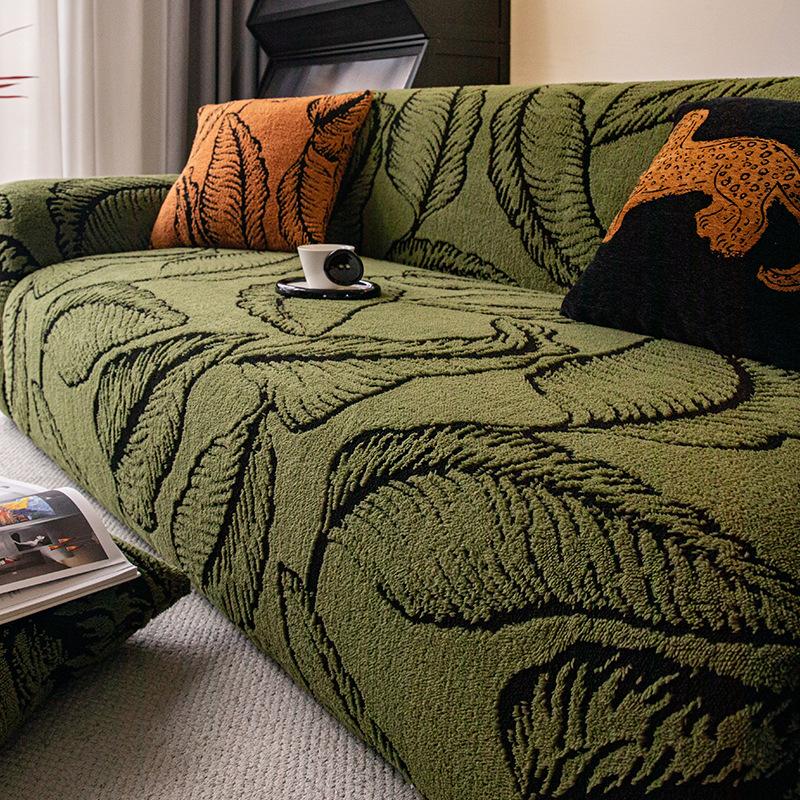 New Thickened Plush Anti Slip All Purpose Protective Cover Seat Cushion with High Elasticity Cotton Fleece Sofa Cover