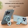 Universal Double-Sided Magnetic Phone Holder Ring - Foldable Desktop Stand for Streaming & Gym Use