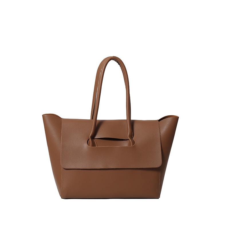 Modna damska torba typu tote na zakupy i do pracy, koreański styl retro, duża pojemność, 2025