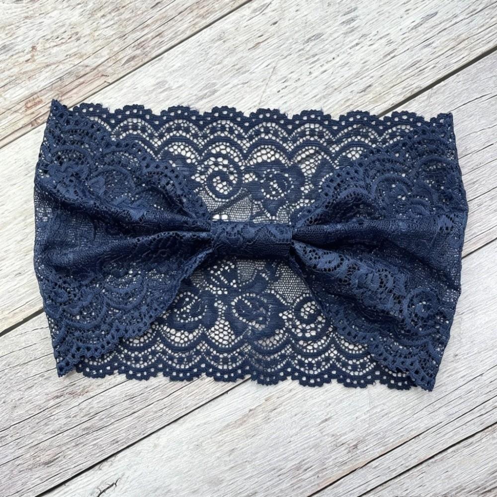 Soft Solid Color Headband Non-Slip Fabric Headband Stylish Lace Trim Headband  Daily Wear