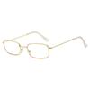 Metal Frame Square Plain Glasses Women Men Ordinary Glasses Rectangle Eyewear Blocking Optical Spectacle Eyeglasses with Lenses