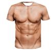 Suitable for Both Men Women Spring Summer Printed 3D Muscle Strong Men's Trendy Fashionable T-shirt
