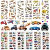 12pcs Vehicle Stickers Cars Fire Trucks Traffic Construction Buses Airplane Rocket and More 3D Puffy Stickers for Living roomZSY