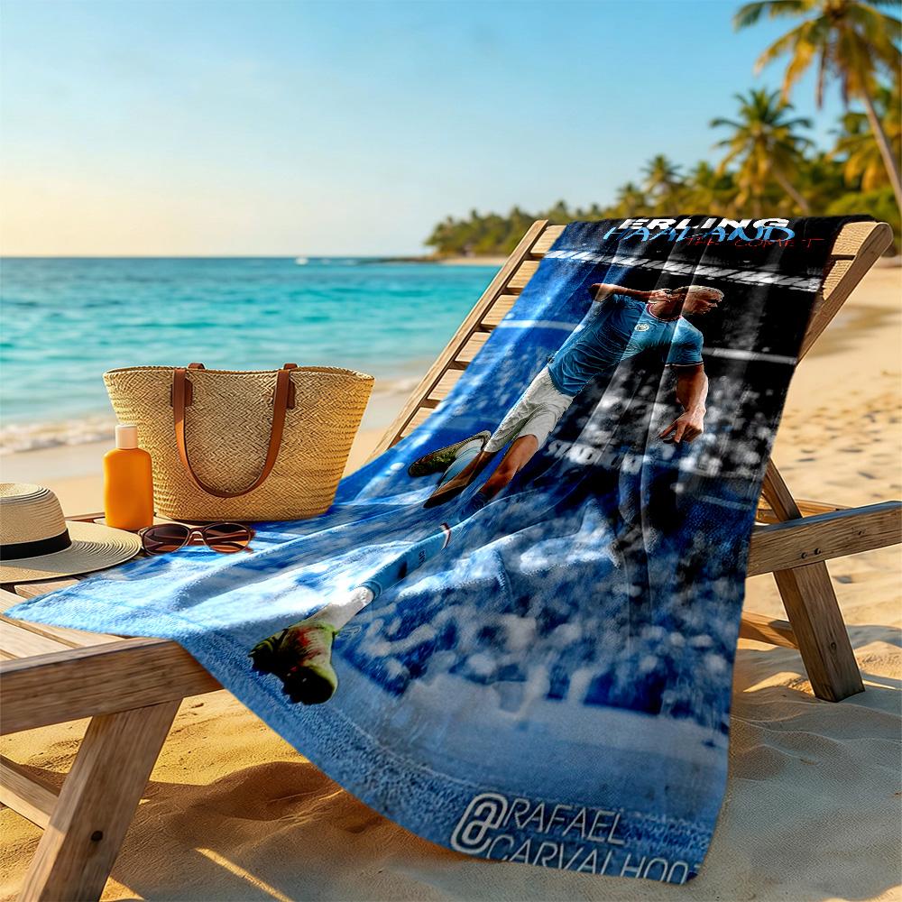 Asciugamano da Spiaggia Forte Haaland Asciugatura Rapida Morbida Microfibra Confortevole Leggero Perfetto per Viaggiare Yoga Campeggio e Nuoto