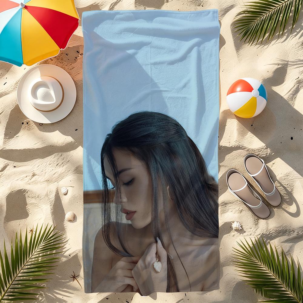 Singer Madison Beer Towel Large Quick-Drying Microfiber soft Beach Towel for Travel Fitness Sauna Bathing Camping