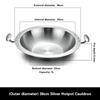 Thickened 304 Stainless Steel Hotpot Cauldron Commercial Three-layer Steel Hotpot Flat Bottomed Induction Cooker Hotpot